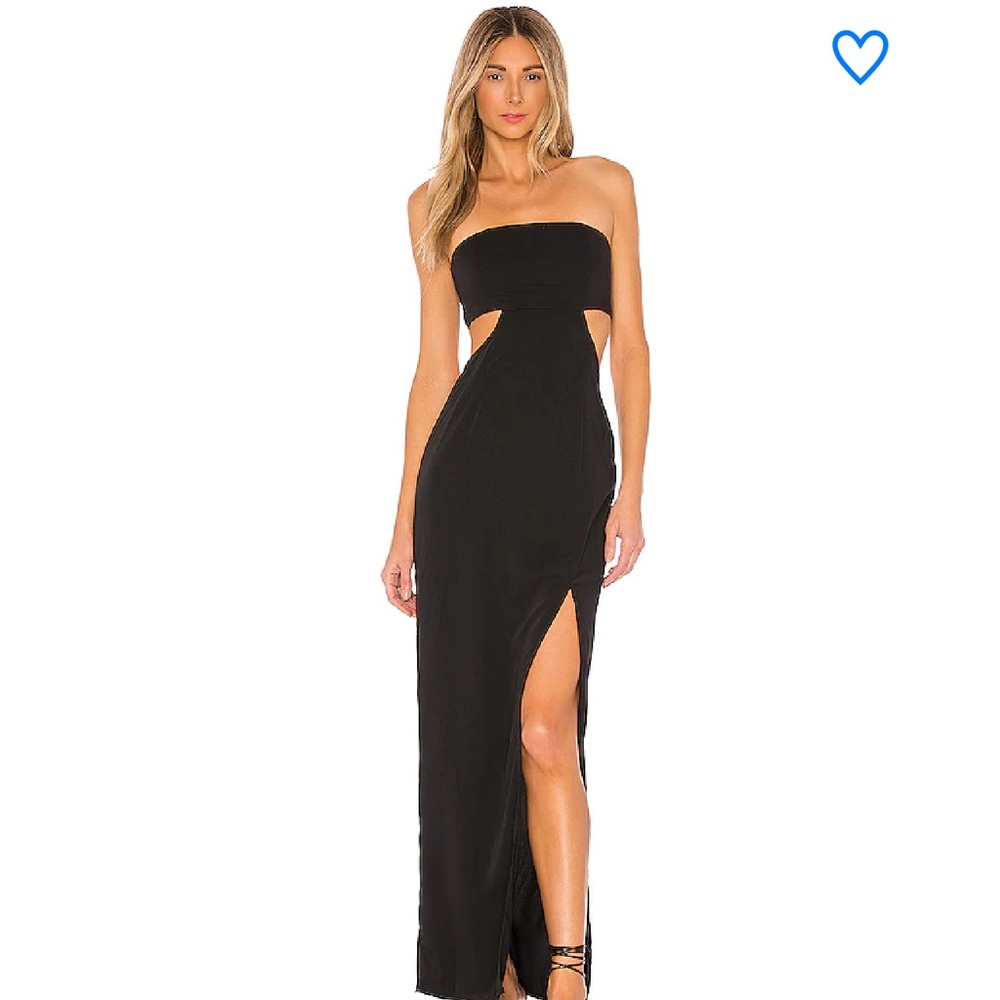 Superdown Black Strapless Cutout Dress